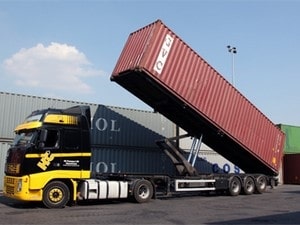tipping-container-chassis-20-30-40 feet -60-degree, tipping-container-trailer-20-ft, container oplegger, Containerauflieger, Tipper Container Trailer, مصر ,Česko ,Côte d'Ivoire ,Hrvatska , Gambia ,République gabonaise ,Ghana ,ישראל ,Кыргызстан ,الأردن , Косово ,Latvija ,لبنان ,